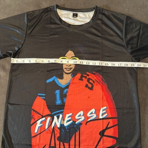 Unisex Women’s Men’s Cardi-B Finesse Black Short Sleeve T-Shirt Size M NEW - Picture 7 of 11